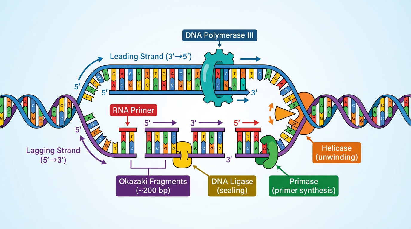 DNA Replication Concept Visualization