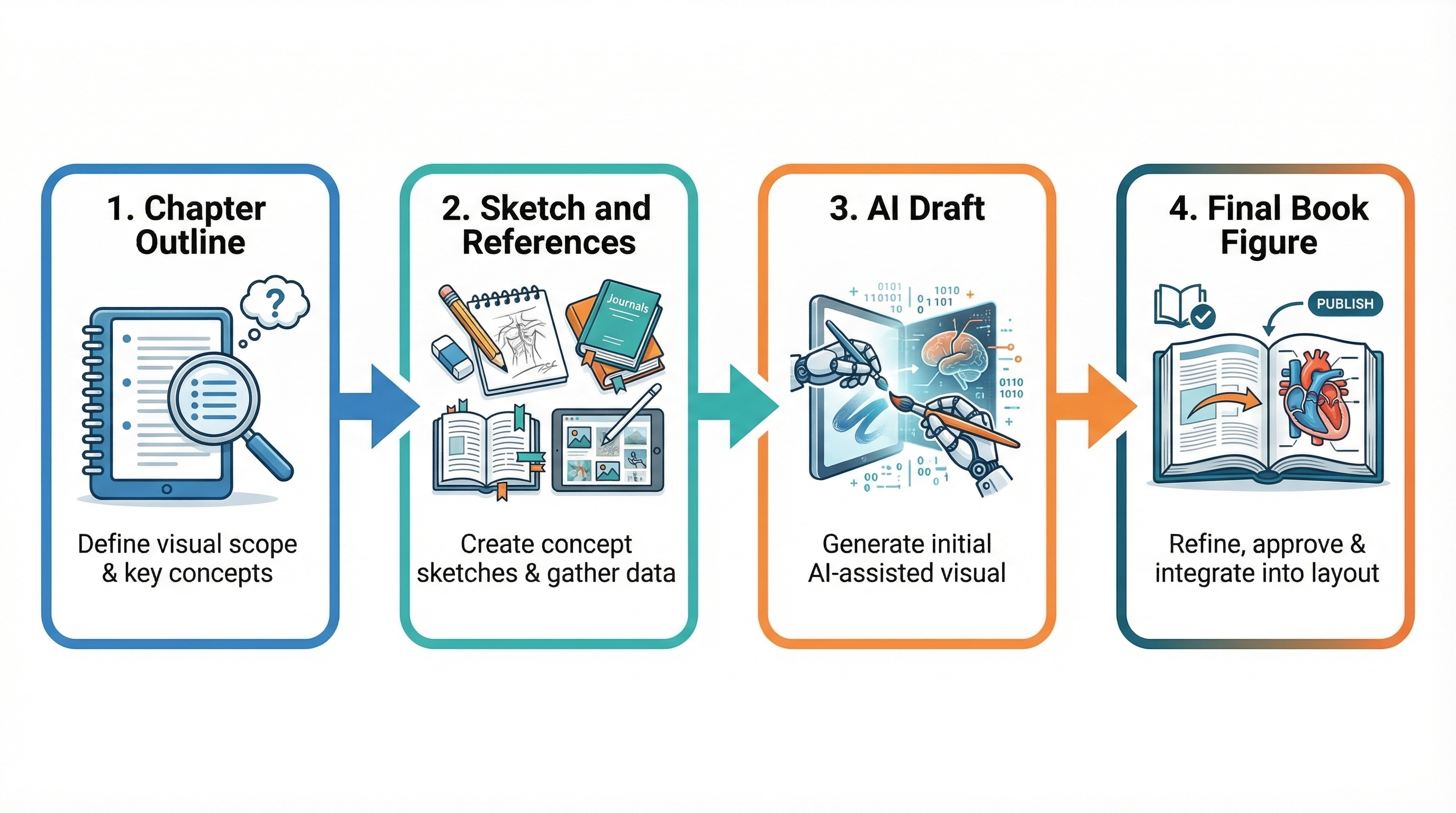 Panoramica del workflow di illustrazione per libri