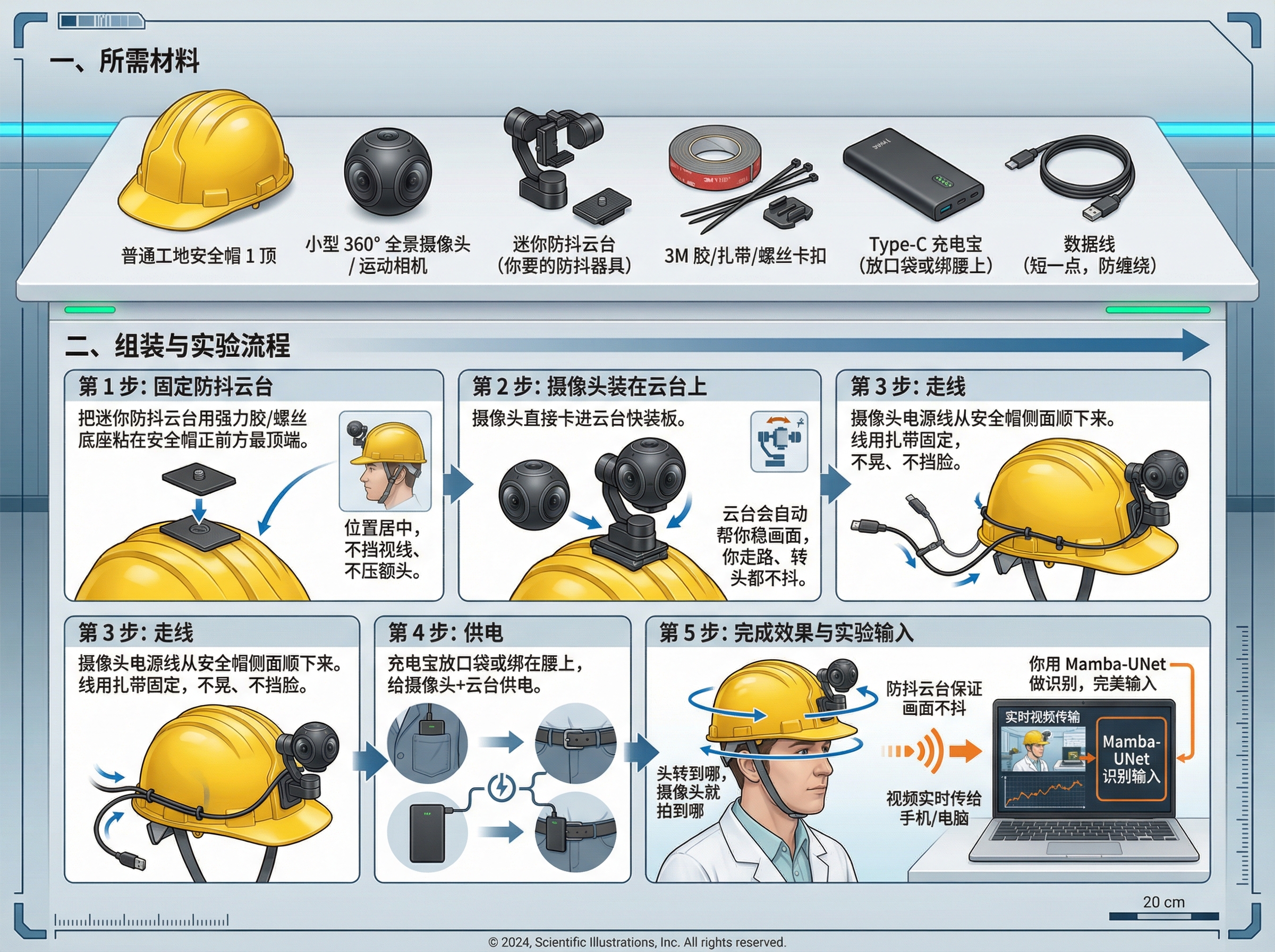Materials Required: 1. Standard construction safety helm... | SciDraw ...