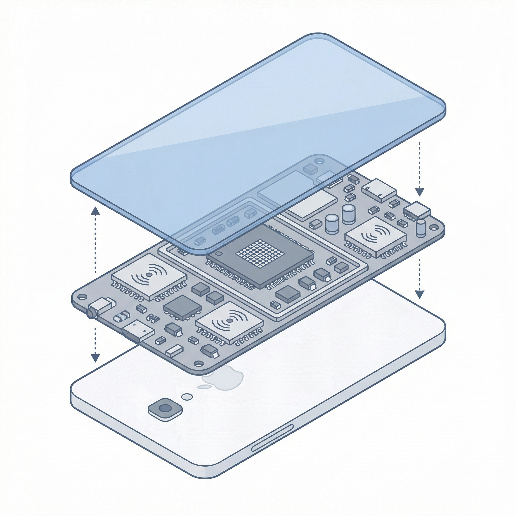 Screen Exploded View Isometric vector illustration depicting an exploded view ... | SciDraw ...