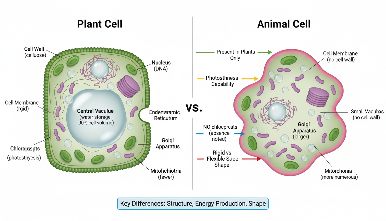 Plant vs Animal Cell Comparison