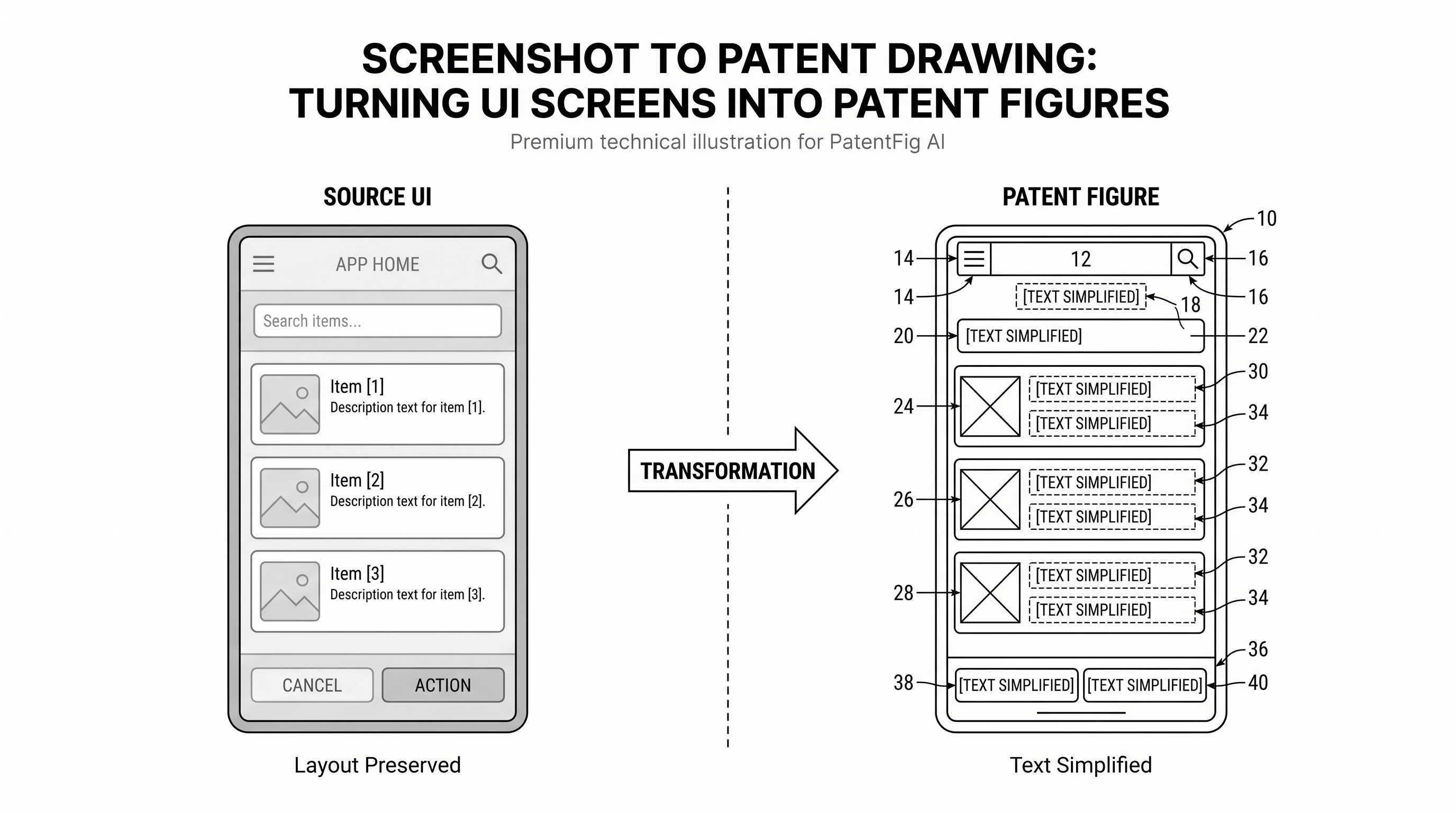 Screenshot to Patent Drawing: Turning UI Screens into Patent Figures Screenshot to Patent Drawing: Turning UI Screens into Patent Figures