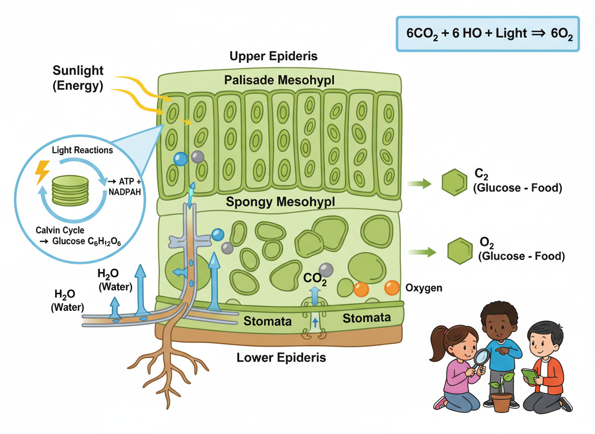 Photosynthesis Textbook Illustration