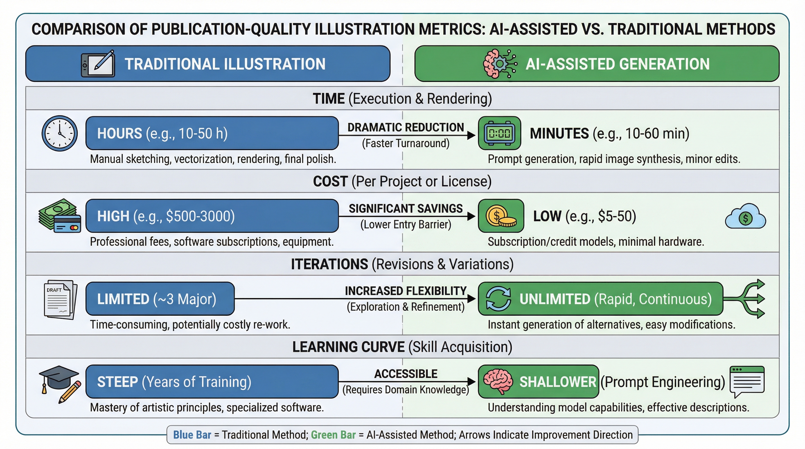 AI vs Traditional illustration comparison