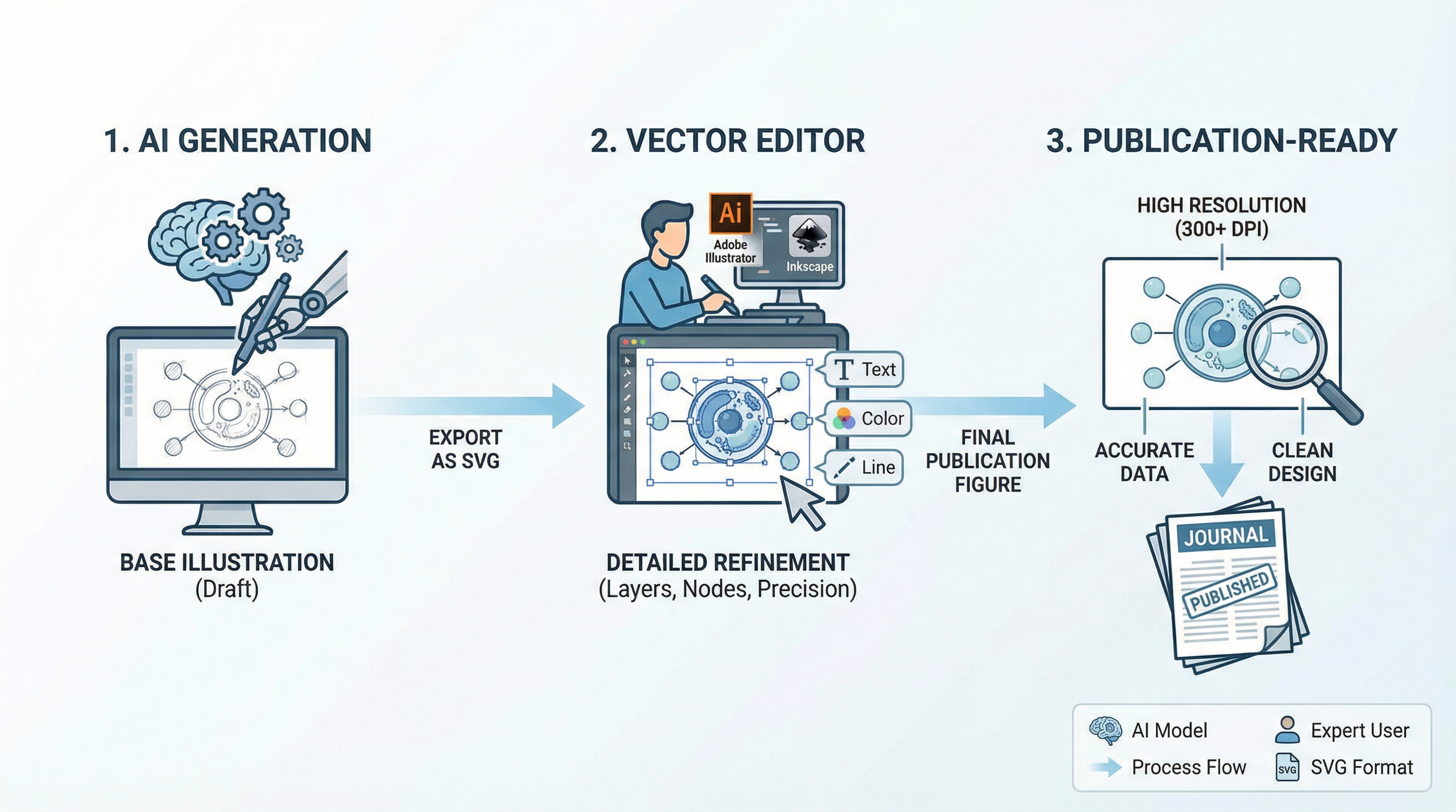 Hybrid AI and traditional workflow