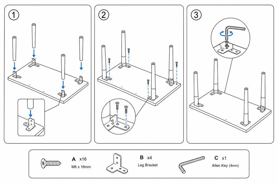 Generate assembly instruction illustrations