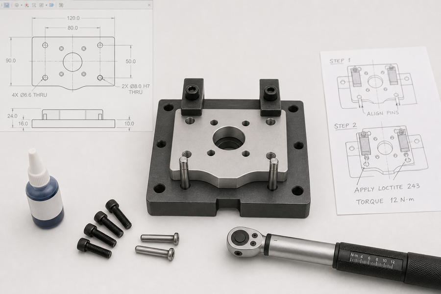 Manufacturing work instructions, illustrated step by step — input
