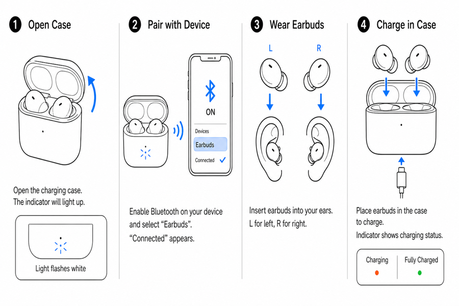 Generate packaging insert instruction visuals