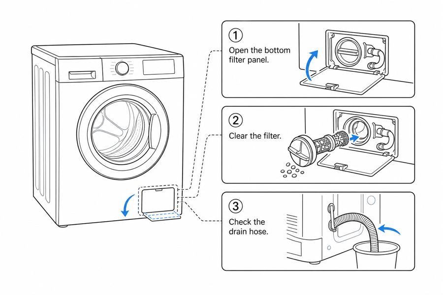 Generate troubleshooting guide illustrations