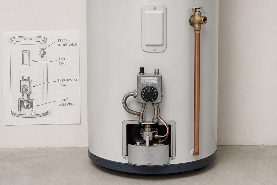Water heater troubleshooting guide, illustrated step by step — input