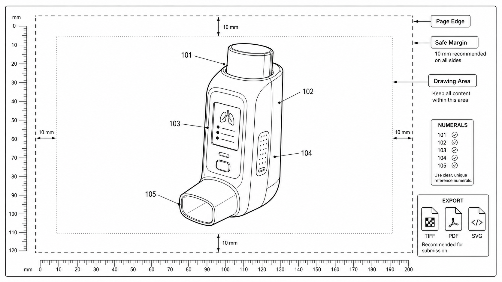 专利绘图边距规则:USPTO、EPO、PCT、CNIPA、JPO、KIPO 专利绘图边距规则:USPTO、EPO、PCT、CNIPA、JPO、KIPO