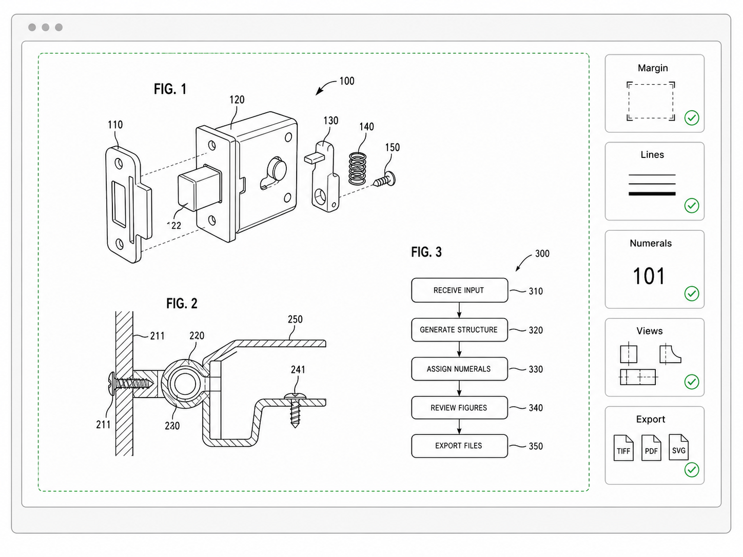 Utility Patent Drawing Generator compliance review example