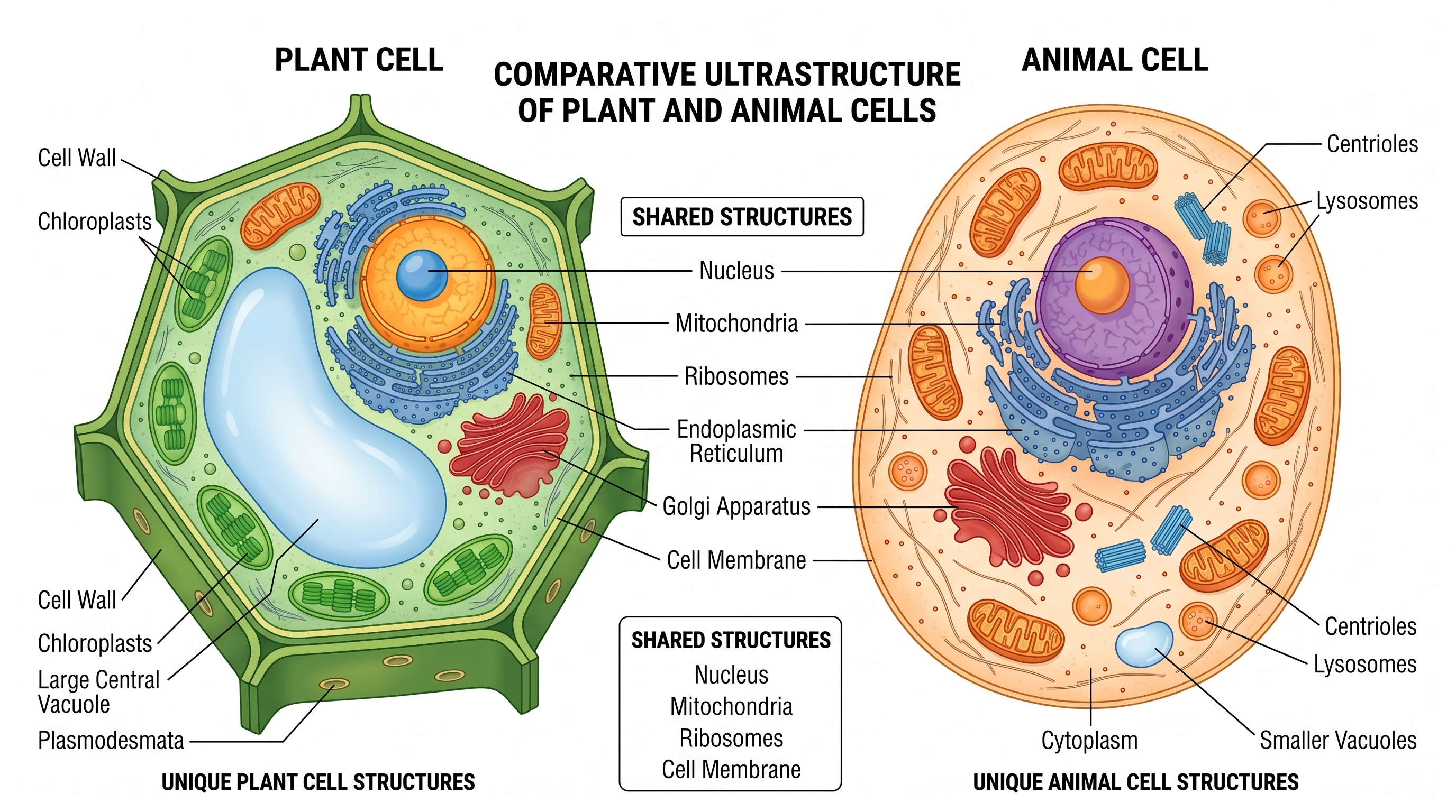 Cells structure ultra cell plant animal between difference wall picture science outline Cells structure ultra cell plant animal between difference wall picture science outline