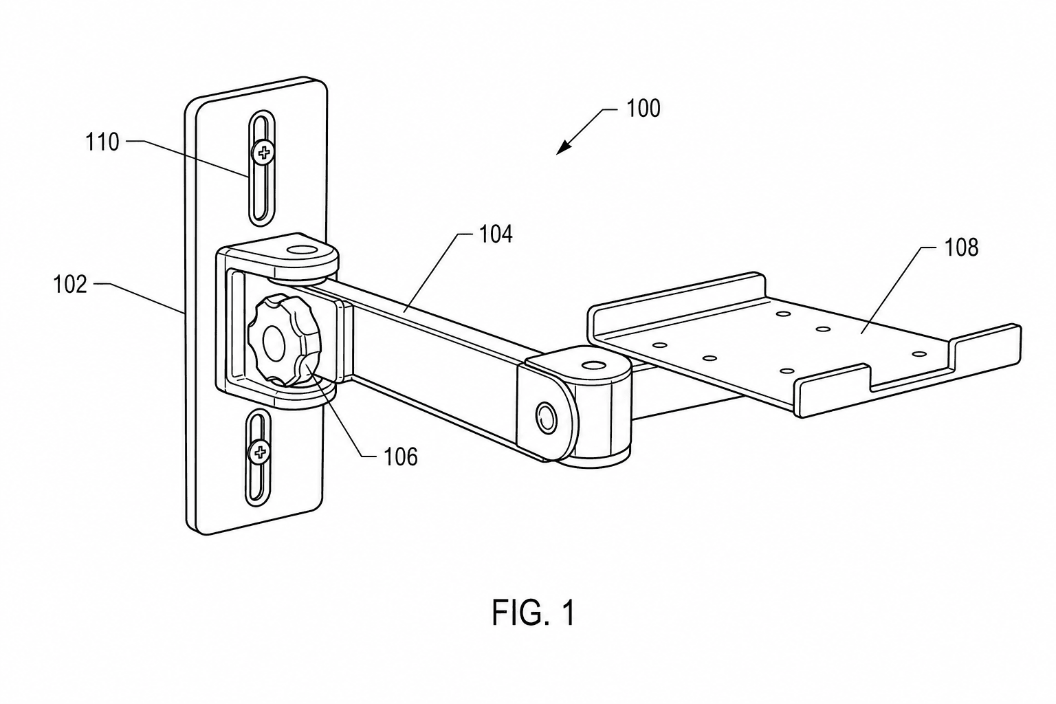 Croquis de support de fixation nettoyé
